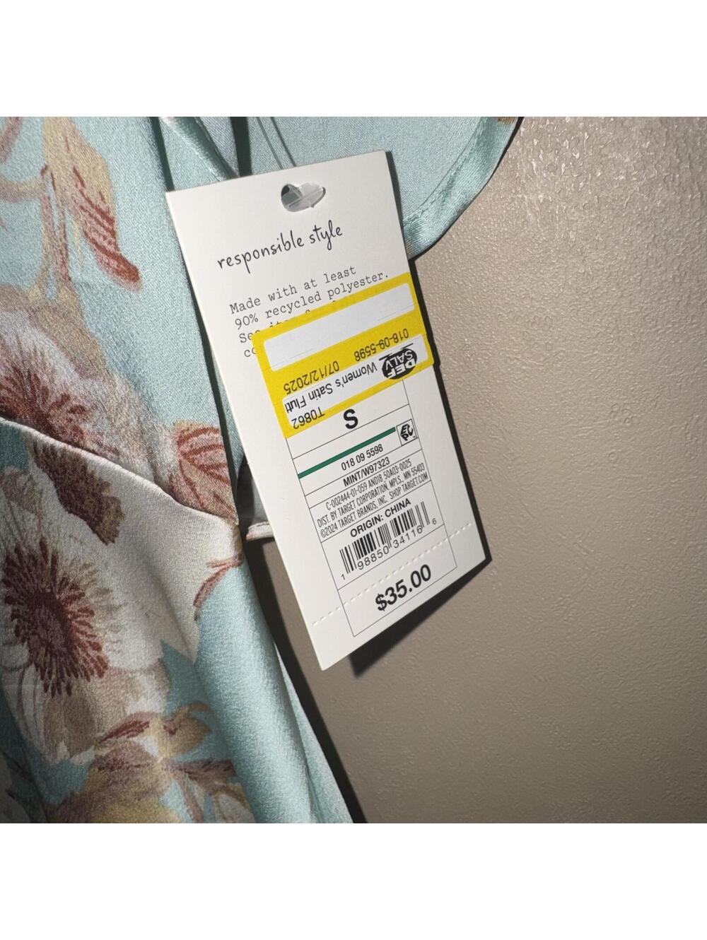 Boho Floral Maxi Dress Sage Green V-neck Cottagecore A new day dress Size Small - Picture 3 of 7